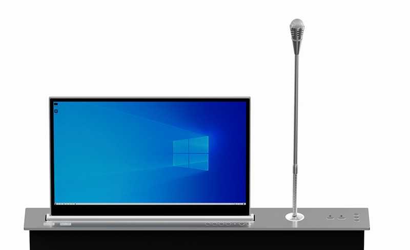 无纸化超薄升降终端（带话筒异步升降）