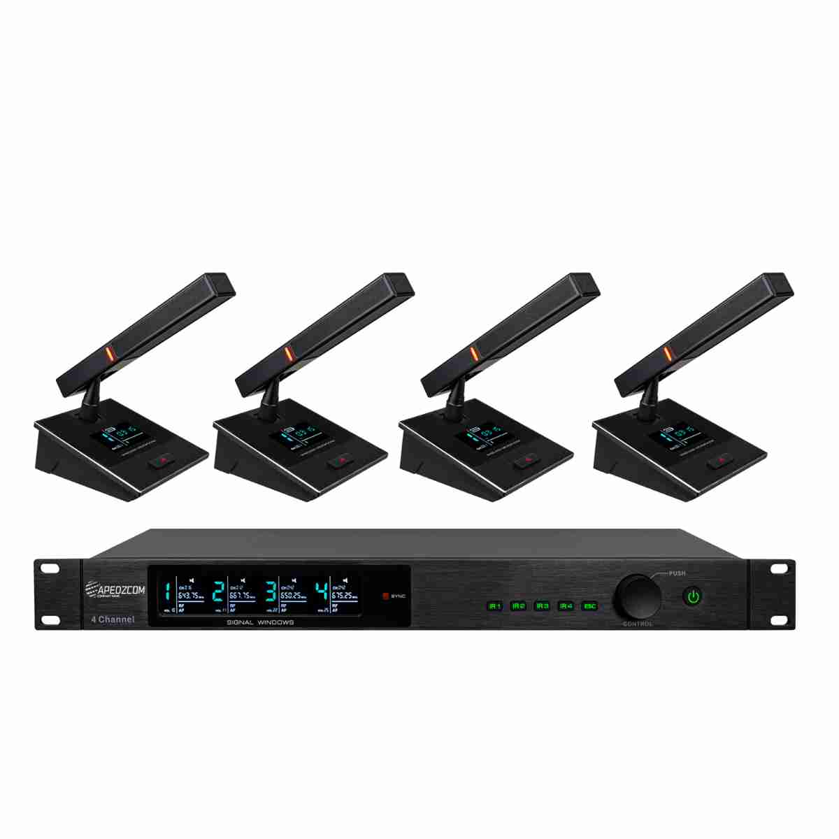 高级一拖四无线话筒