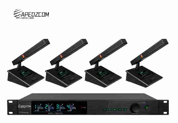 高级一拖四无线鹅颈话筒