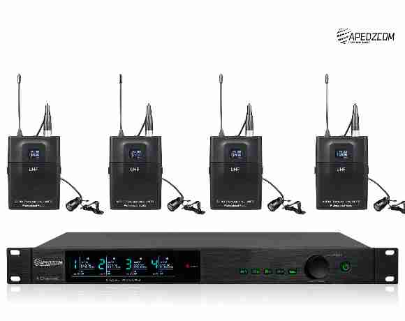 无线一拖四胸麦话筒