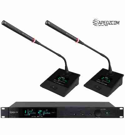 真分集无线一拖二鹅颈话筒