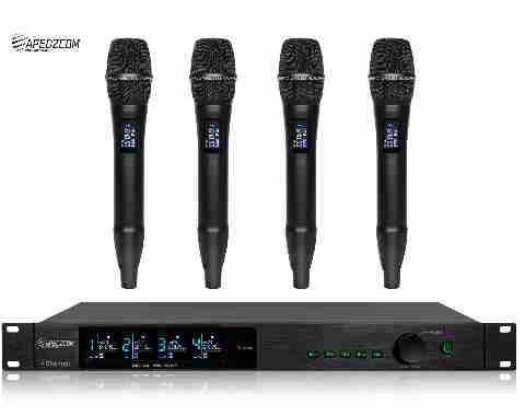 真分集一拖四无线手持话筒