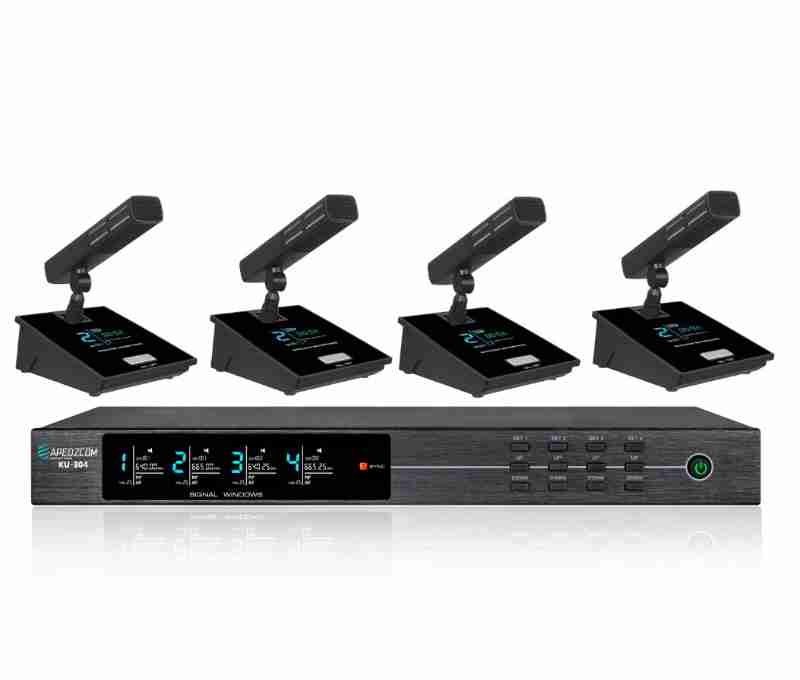 高级一拖四无线鹅颈话筒