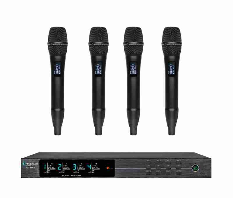 真分级无线一拖四手持话筒